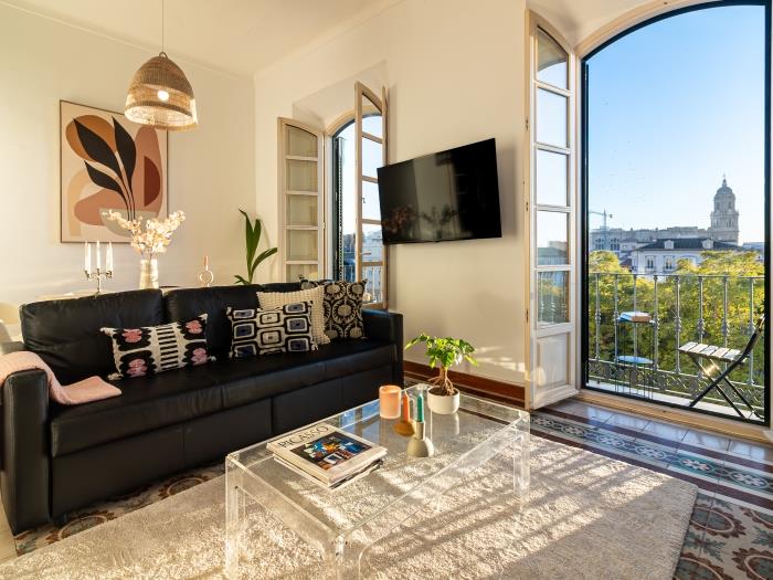 Malaga Center Flat Balcony Picasso Plaza Merced